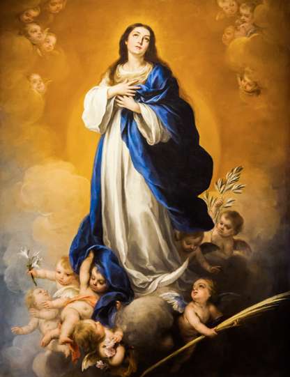 Jungfru Maria tas till himlen pussel på nätet