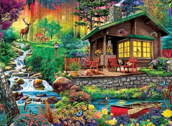 Hütte im Wald Puzzlespiel online