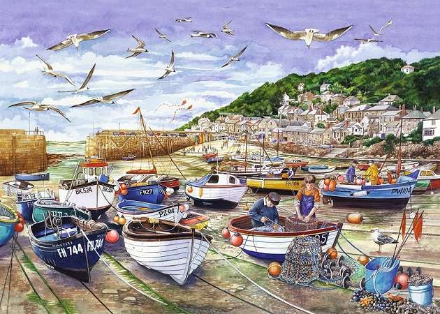 In a fishing port. online puzzle