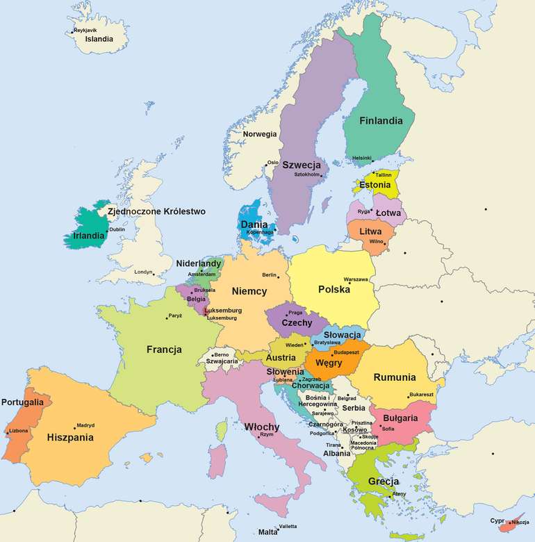 Společná Evropa online puzzle