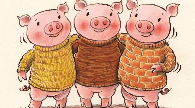 Tre små grisar pussel på nätet