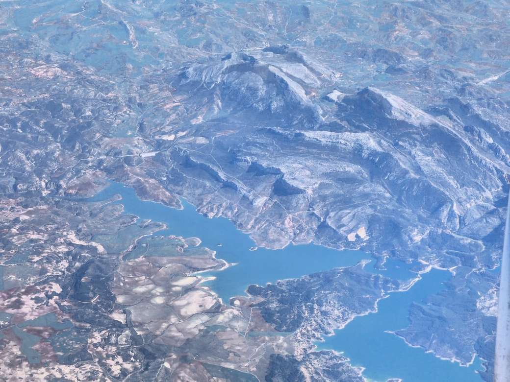Vue depuis l'avion, quelque part au-dessus de la France puzzle en ligne