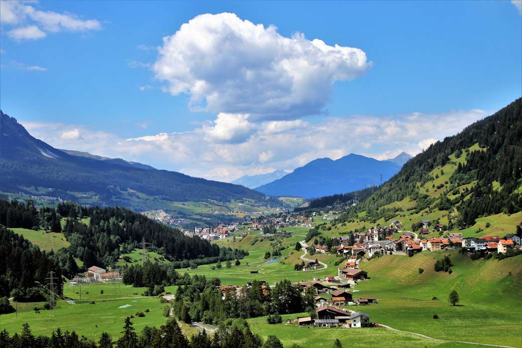 panorama över Alperna Pussel online