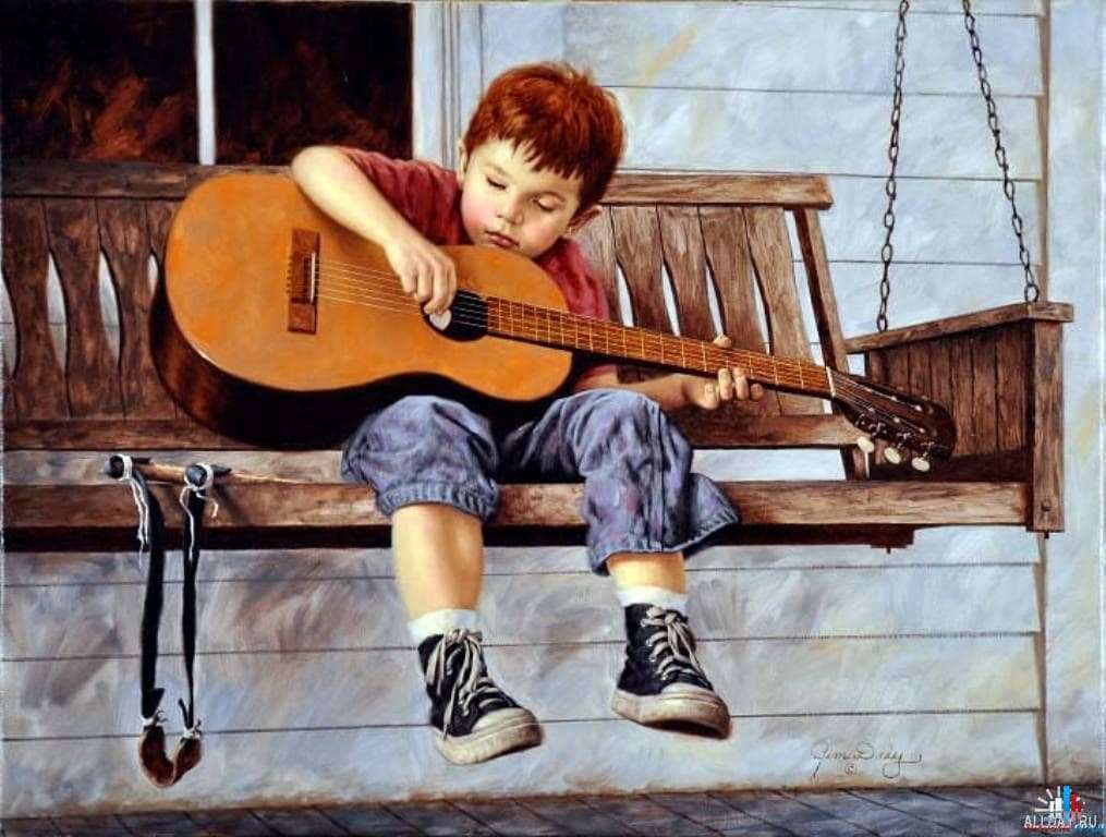 The boy with the guitar jigsaw puzzle online