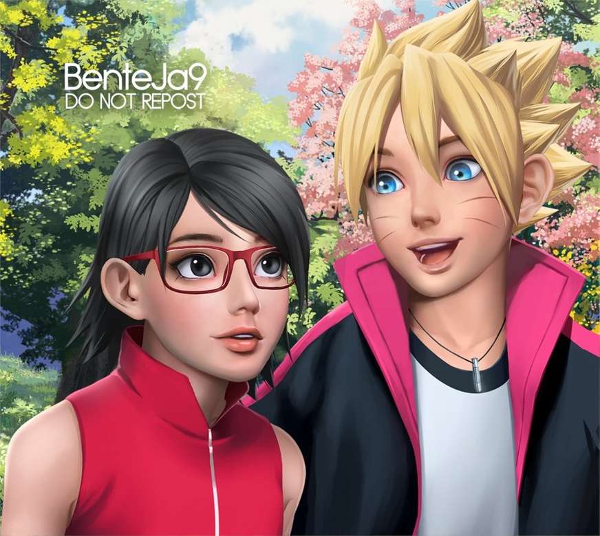 Sarada e Boruto puzzle online