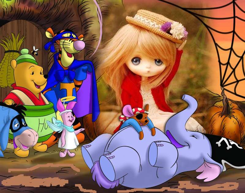 Winnie the Pooh and friends online puzzle