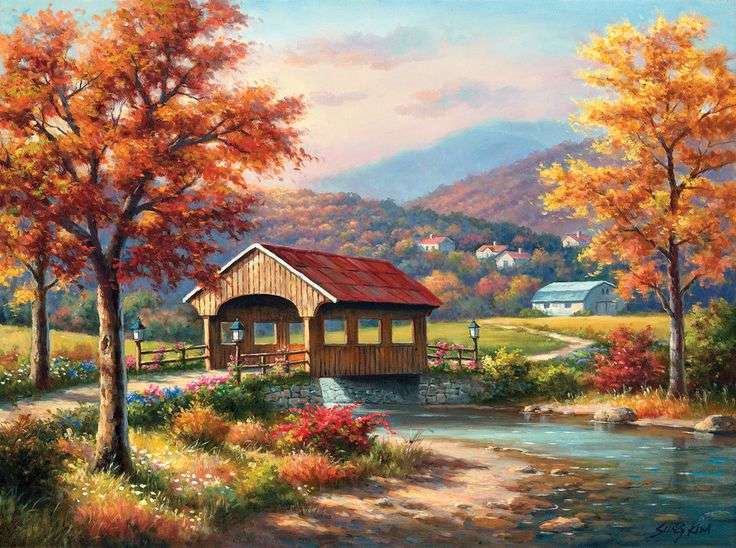 Malovaný podzim. skládačky online