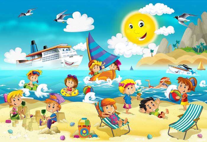 Enfants en vacances puzzle en ligne