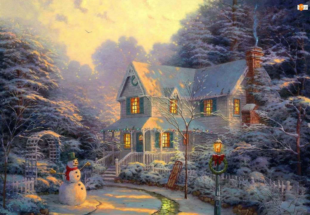 Cottage in winter online puzzle