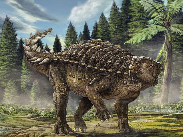 Колючий динозавр пазл онлайн