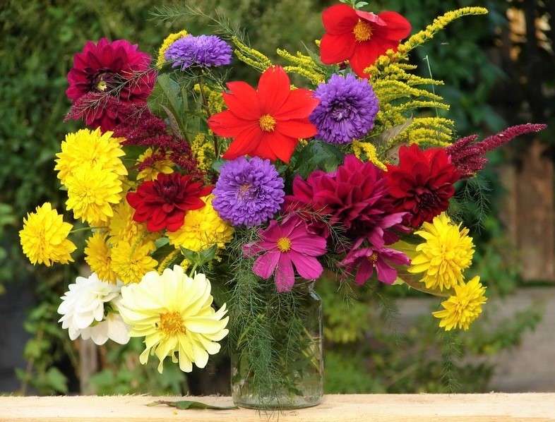 Un bouquet de fleurs colorées puzzle en ligne