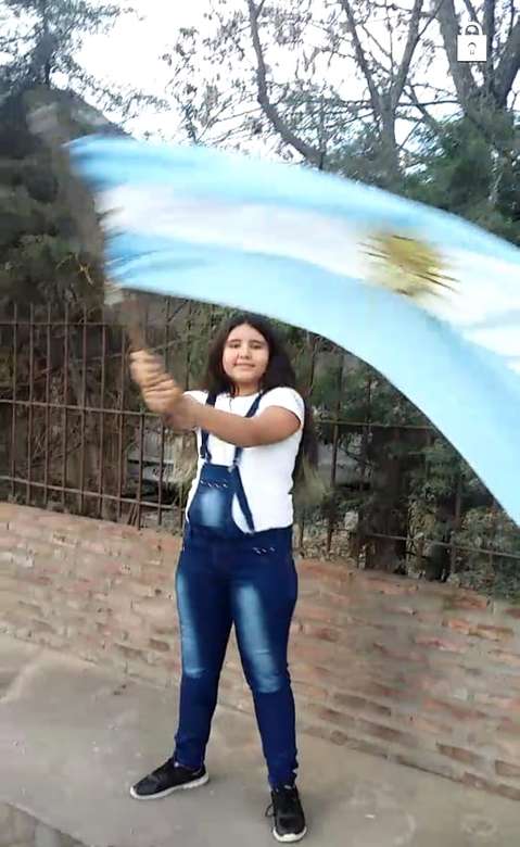 Šťastný den Argentina vlajka skládačky online