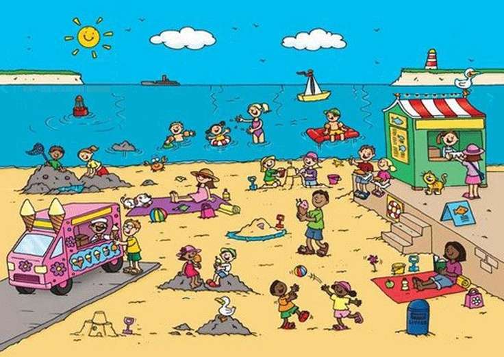 Beach scene online puzzle