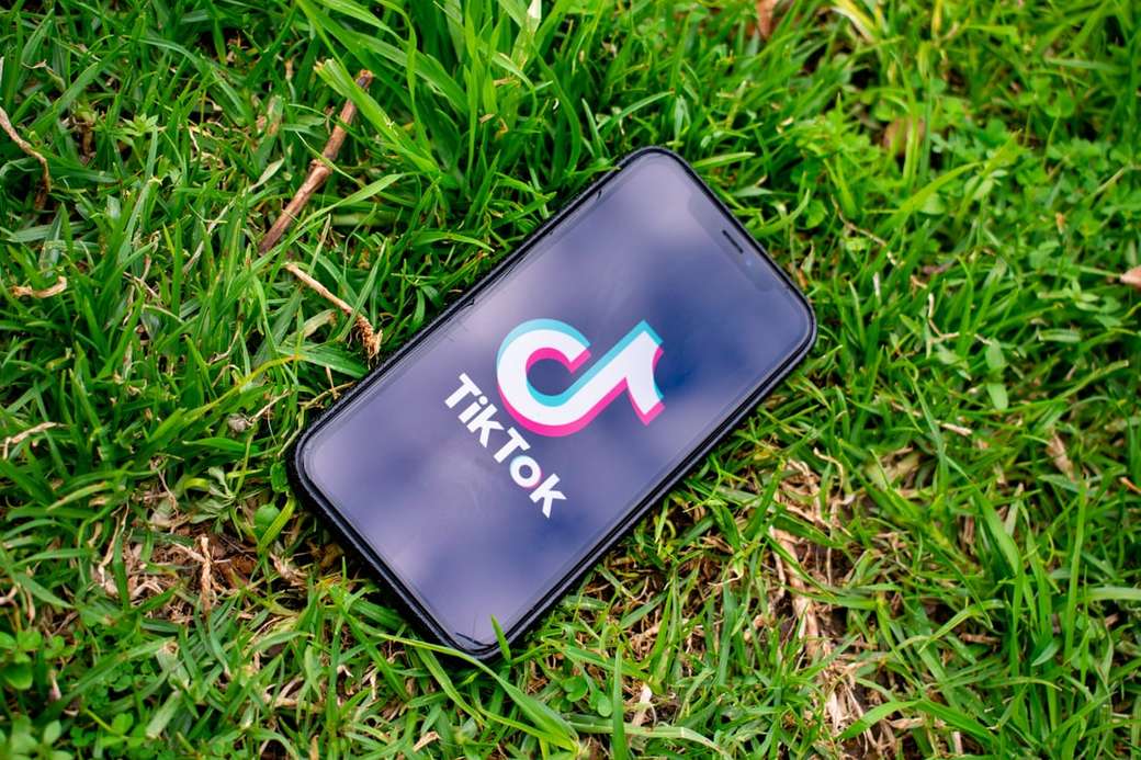 iPhone displaying the TikTok app jigsaw puzzle online