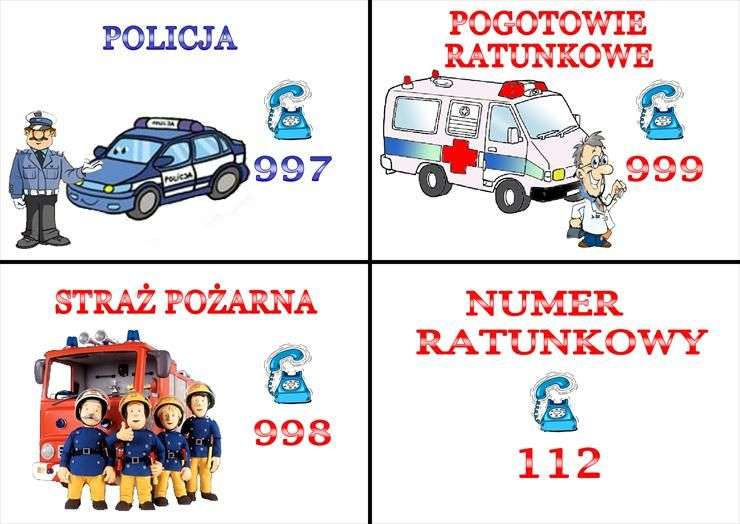 Numeri di emergenza puzzle online