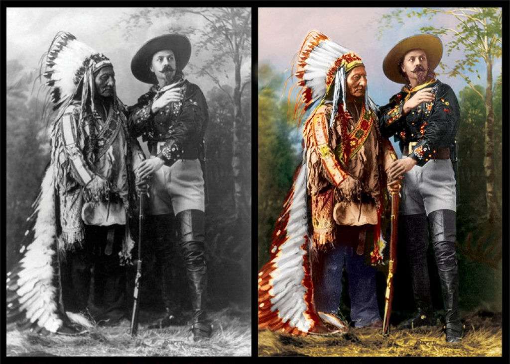 Sitting Bull und Buffalo Bill Online-Puzzle