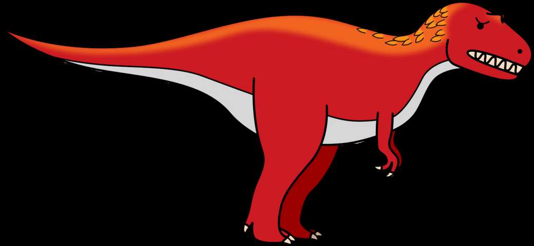 красный тираннозавр пазл онлайн