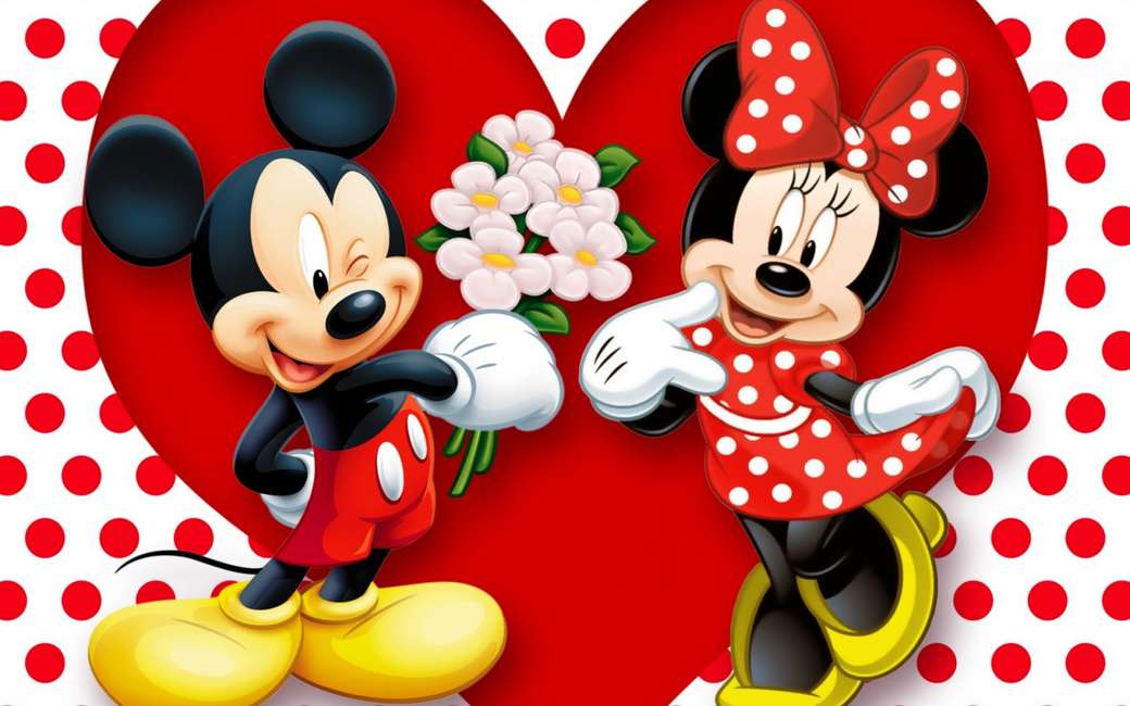 Mickey Mouse och Minnie Pussel online