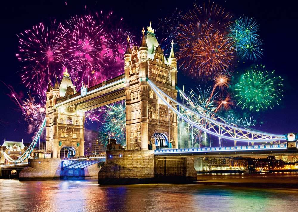 Feuerwerk in London. Online-Puzzle
