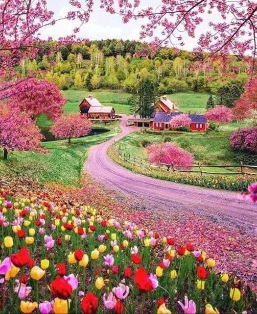 Primavera colorida. quebra-cabeças online