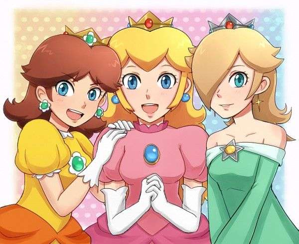 princesas Peach, Daisy e Rosalina puzzle online