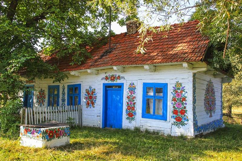 Βαμμένο εξοχικό σπίτι, Skansen online παζλ