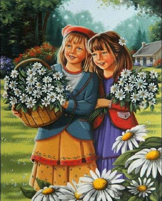 Gathering daisies =) online puzzle