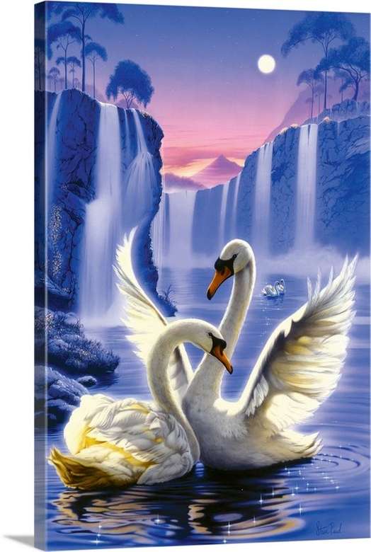 Swan Dreams - Beautiful swans puzzle en ligne