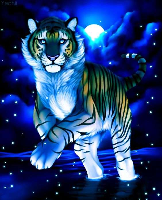 De tijger die in mijn dromen verscheen legpuzzel online