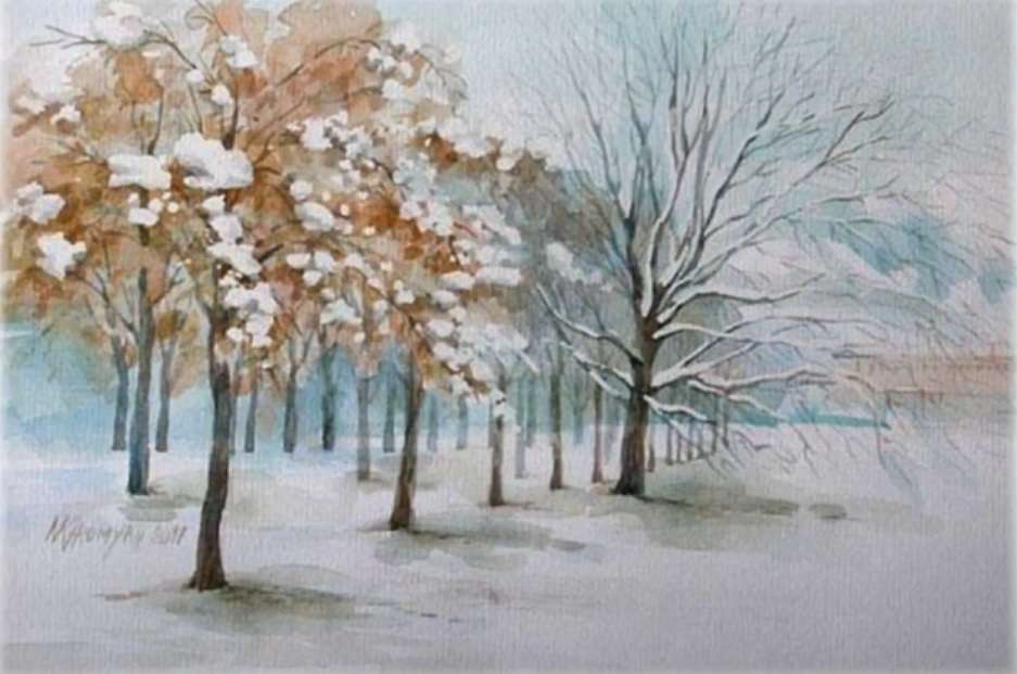 pintura de inverno puzzle online