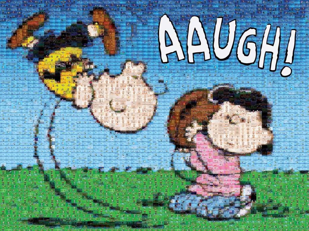 Földimogyoró Photomosaic: Jó gyász Charlie Brown kirakós online