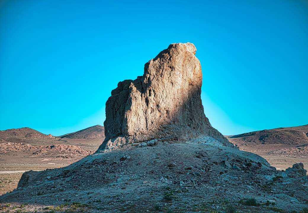A lone pinnacle in the desert. online puzzle