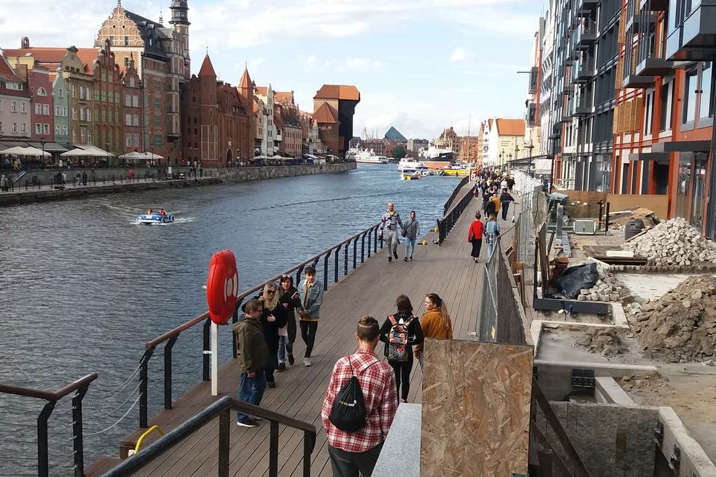 Gdanski kilátás a daru kirakós online