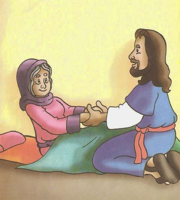 Jesús sana a la suegra de Pedro rompecabezas en línea