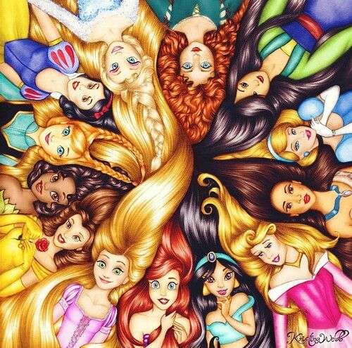Gyönyörű Disney hercegnők =) online puzzle