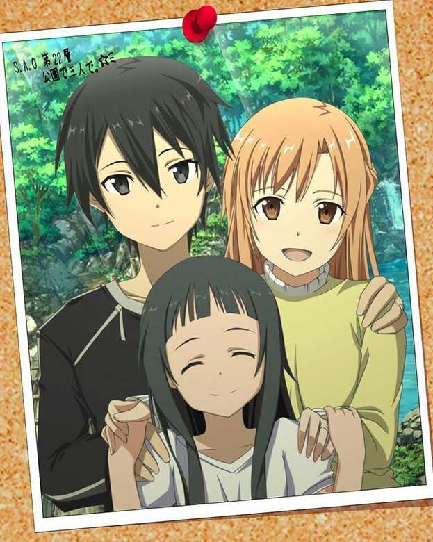 Kirito, Asuna et Yui puzzle en ligne