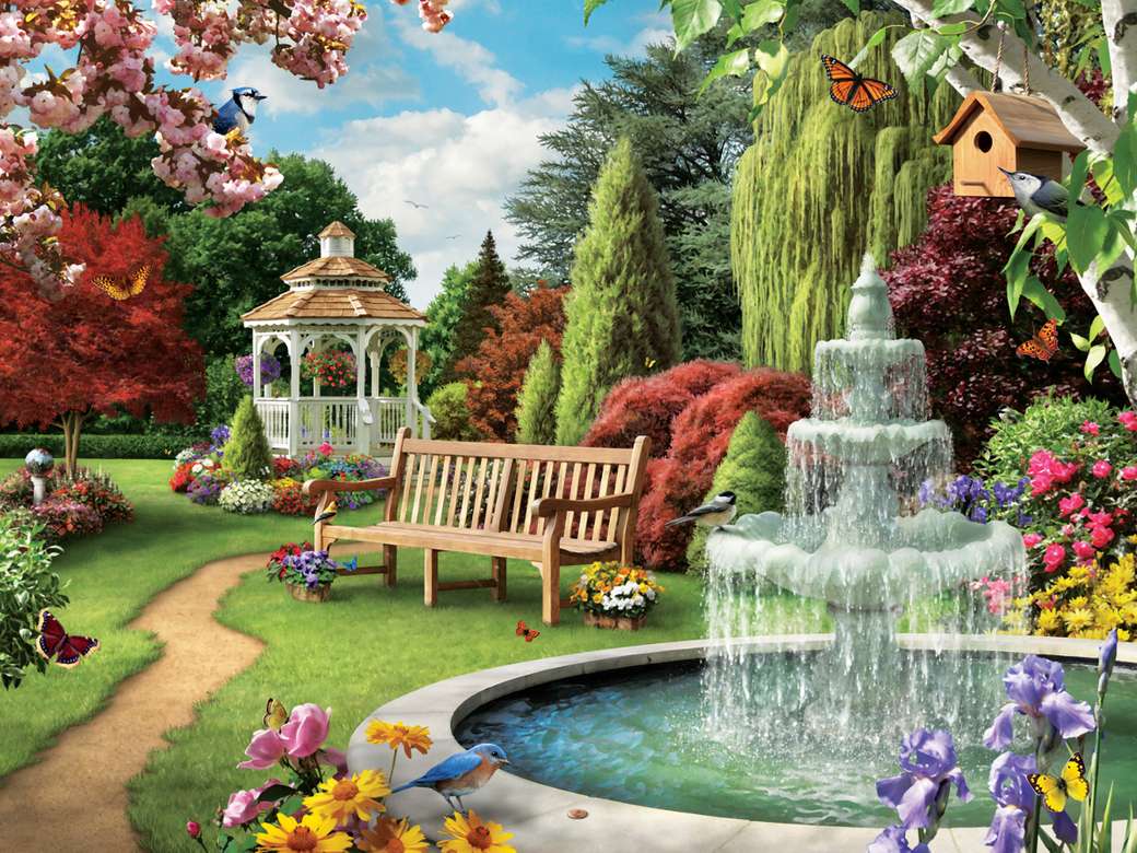 Garden fountain online puzzle