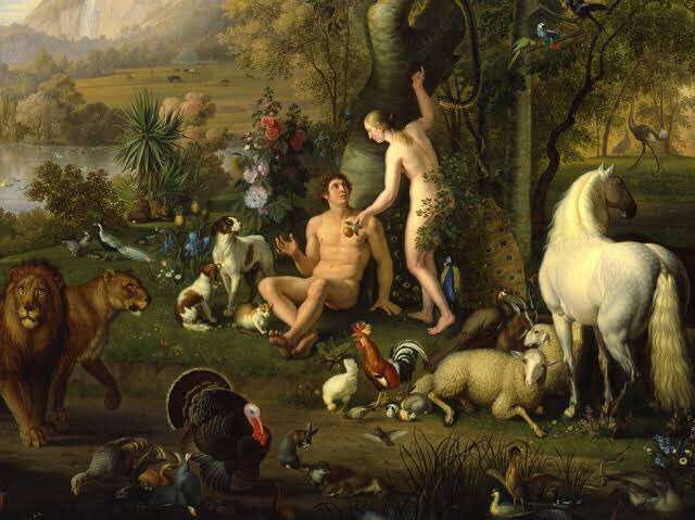 Adam und Eva im irdischen Paradies παζλ online