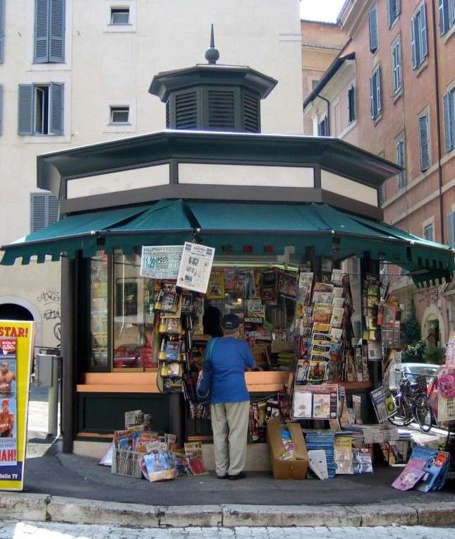 Kiosk am Kiosk von Verona Online-Puzzle