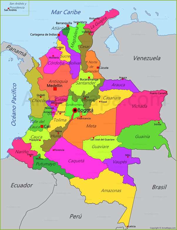 Колумбія пазл онлайн
