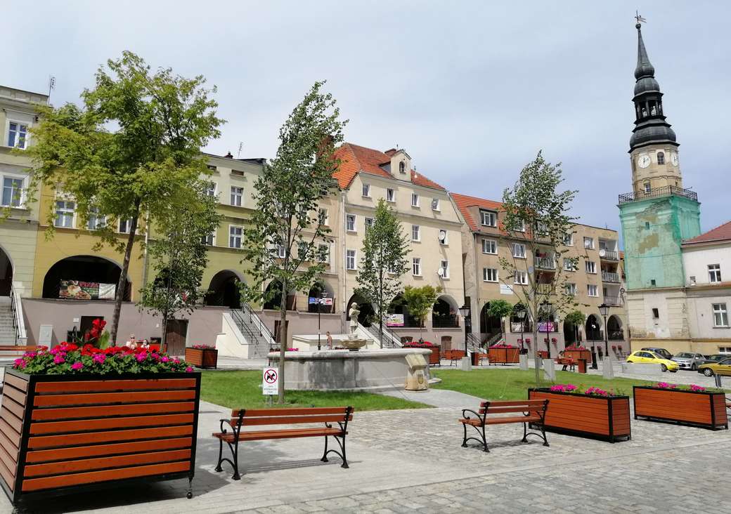 Marktplatz - Bolków Online-Puzzle