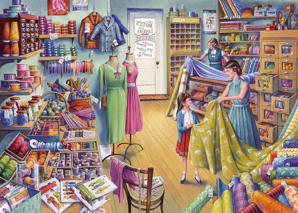 Fabric store jigsaw puzzle online