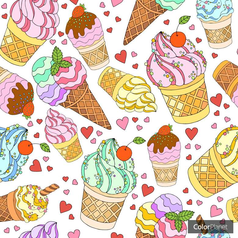 Crème glacée puzzle en ligne