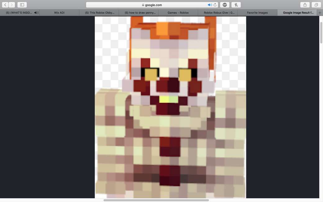 pennywise in Minecraft puzzle online