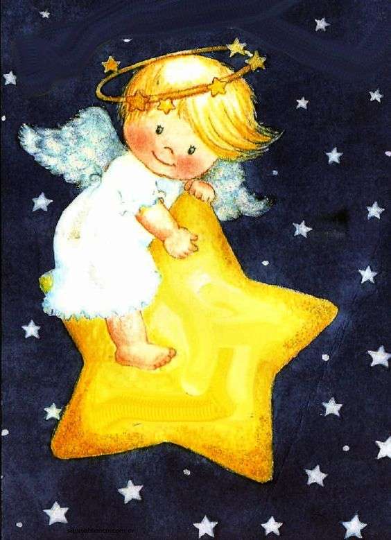 Малък ангел на звезда =) онлайн пъзел