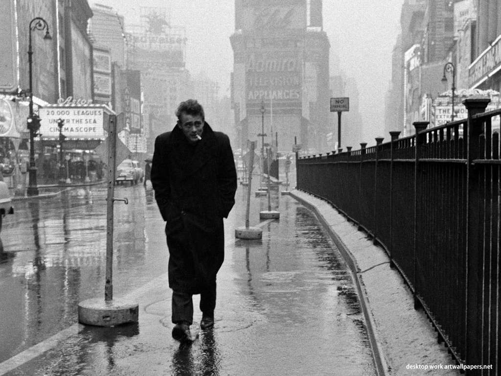 James Dean on a rainy afternoon online puzzle