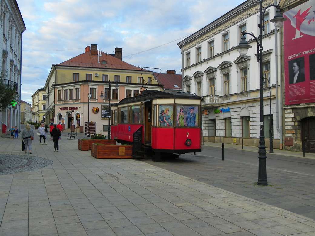 Tram - cafe jigsaw puzzle online