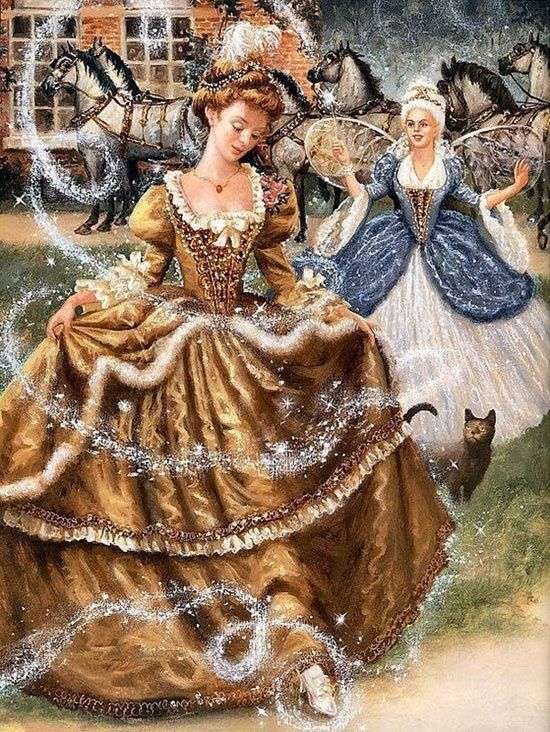 Cinderella and her Fairy Godmother online puzzle