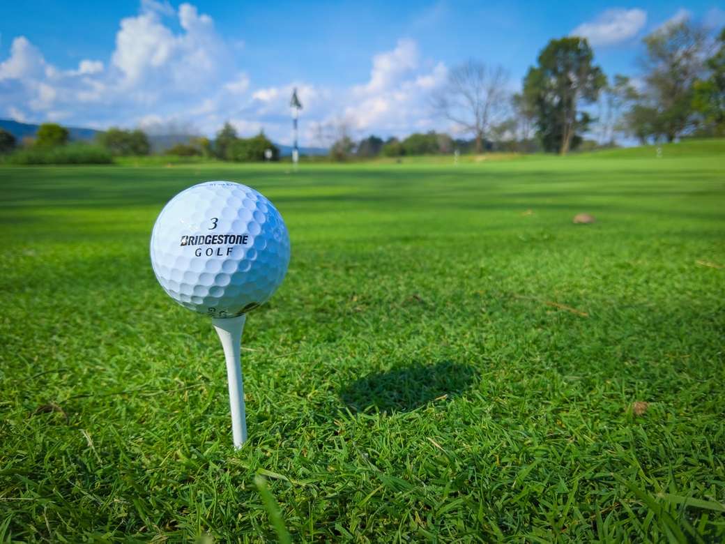 білий м'яч для гольфу онлайн пазл