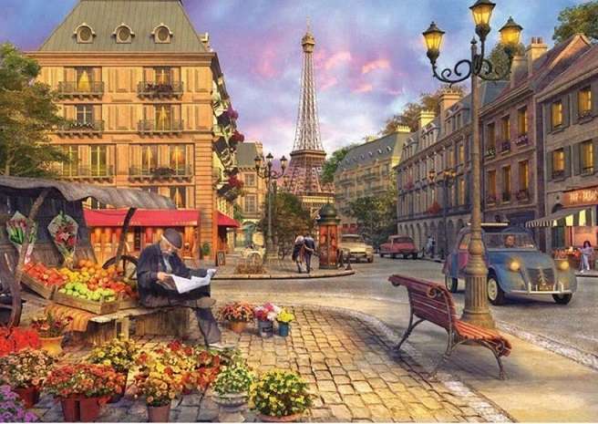 Ambiance parisienne. puzzle en ligne